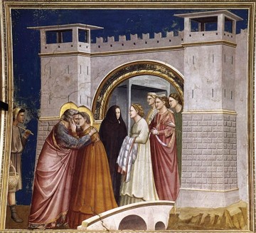 Pintura o Encontro no P&oacute;rtico Dourado