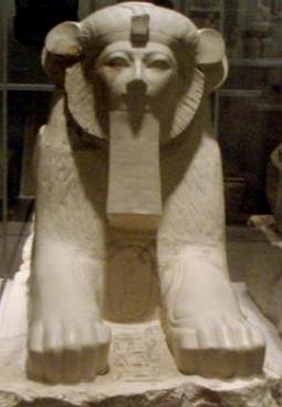 Esfinge do faraó egípcio Hatshepsut 