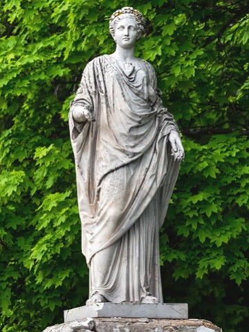 Ilustra&ccedil;&atilde;o da est&aacute;tua da deusa grega Dem&eacute;ter