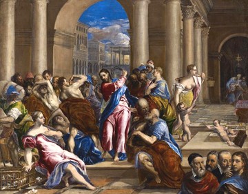 A expuls&atilde;o dos comerciantes, obra de El Greco