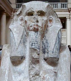Busto de pedra do faraó Djoser