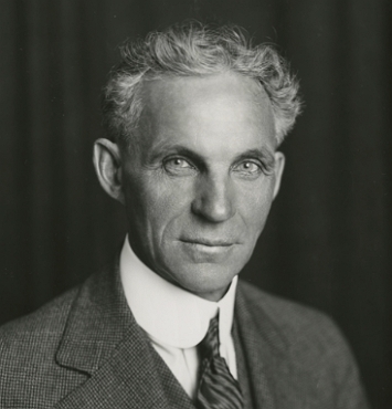 Foto do engenheiro e industrial Henry Ford