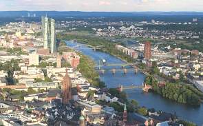 Vista de Frankfurt, cidade da Alemanha