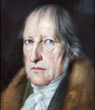 Retrato colorido do rosto do fil&oacute;sofo Hegel