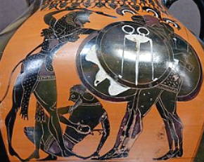 Hércules lutando contra o gigante Gerião