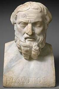 Busto do historiador antigo grego Heródoto