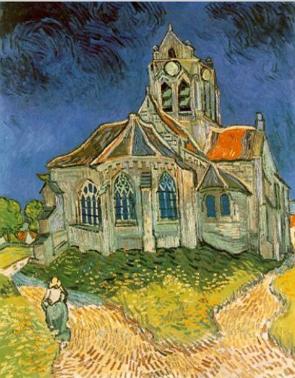 Obra de arte A igreja de Auvers-sur-Oise de Van Gogh