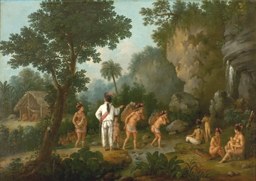 Imagem da pintura de Debret, mostrando ind&iacute;genas