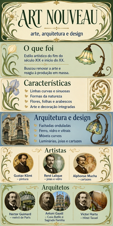 Infogr&aacute;fico did&aacute;tico sobre Art Nouveau
