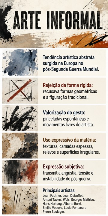 Infogr&aacute;fico sobre a Arte Informal