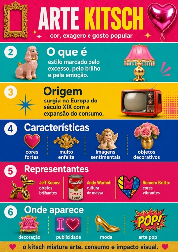 Infogr&aacute;fico sobre a Arte Kitsch