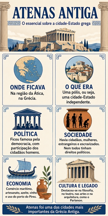 Infogr&aacute;fico sobre Atenas Antiga