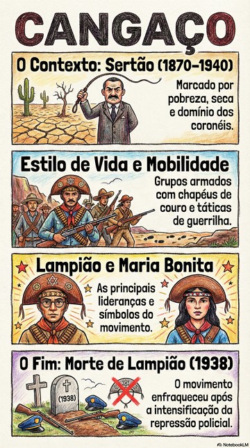 Infogr&aacute;fico com resumo sobre o Canga&ccedil;o