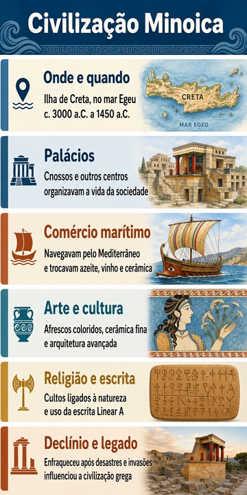 Infogr&aacute;fico sobre a Civiliza&ccedil;&atilde;o Minoica