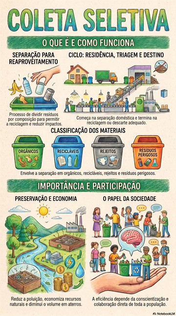 Infogr&aacute;fico sobre a Coleta Seletiva de Res&iacute;duos
