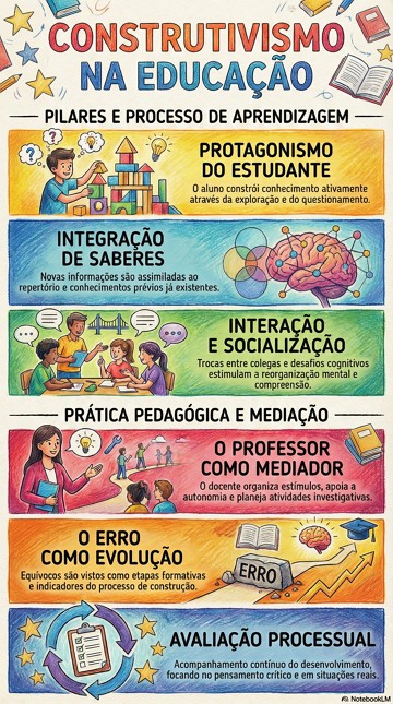 Infogr&aacute;fico com resumo sobre o Construtivismo na Educa&ccedil;&atilde;o