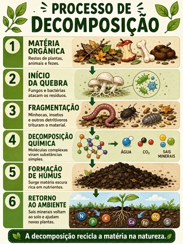 Infogr&aacute;fico explicando o processo de decomposi&ccedil;&atilde;o