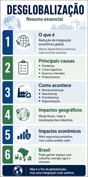 Infogr&aacute;fico resumido e did&aacute;tico sobre desglobaliza&ccedil;&atilde;o