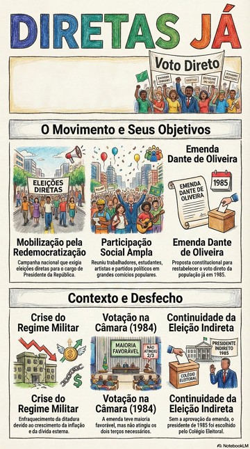 Infogr&aacute;fico sobre o movimento das Diretas J&aacute;