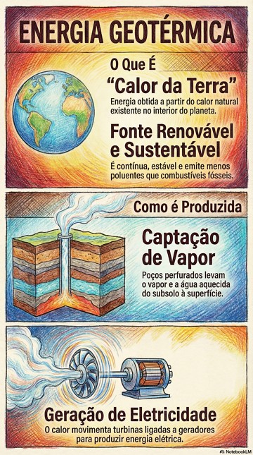 Infografico com as principais caracter&iacute;sticas da energia geot&eacute;rmica