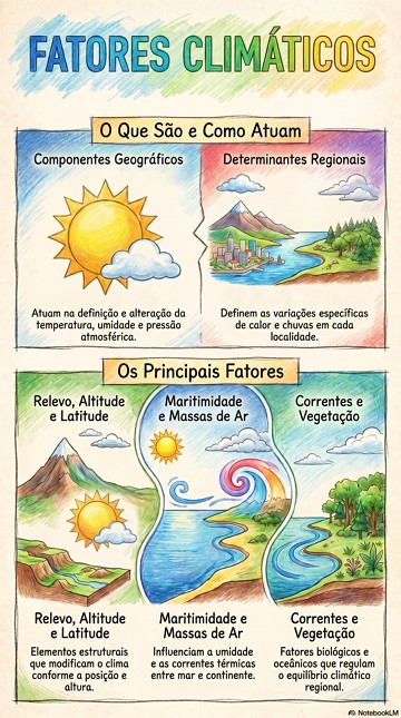 Infogr&aacute;fico sobre os fatores clim&aacute;ticos