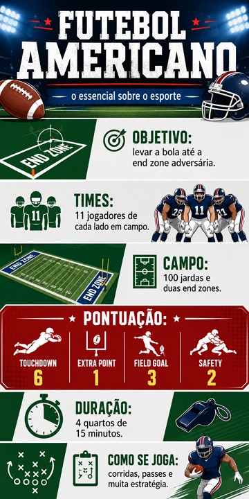 Infogr&aacute;fico sobre o Futebol Americano