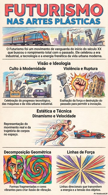 Infogr&aacute;fico sobre o Futurismo nas Artes Pl&aacute;sticas