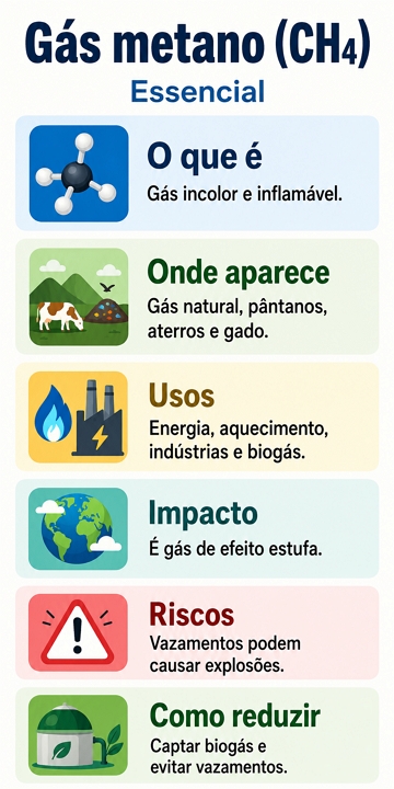 Infogr&aacute;fico sobre o G&aacute;s Metano