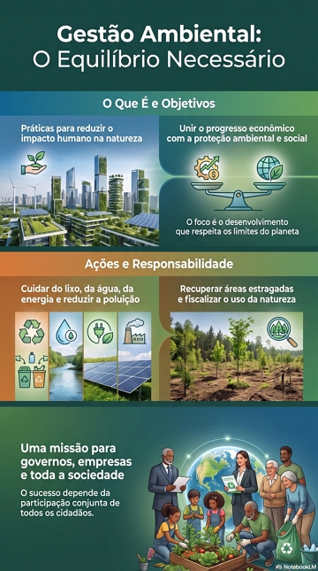 Infogr&aacute;fico did&aacute;tico sobre Gest&atilde;o Ambiental
