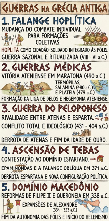Infogr&aacute;fico sobre as Guerras na Gr&eacute;cia Antiga