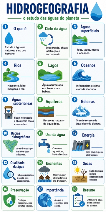 Infogr&aacute;fico sobre Hidrogeografia