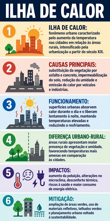 Infogr&aacute;fico sobre Ilha de Calor