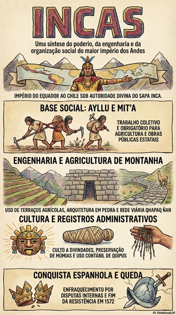 Infogr&aacute;fico sobre as caracter&iacute;sticas dos incas