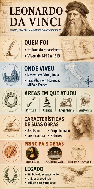 Infogr&aacute;fico sobre Leonardo da Vinci