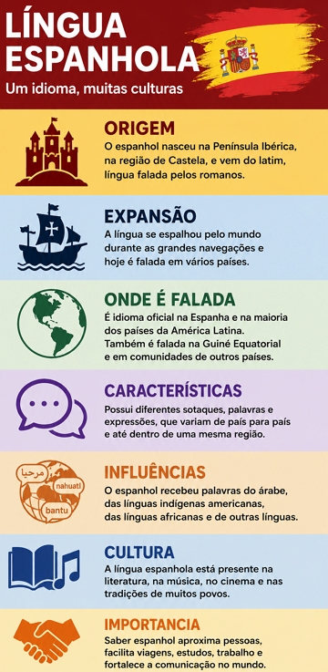 Infogr&aacute;fico sobre a l&iacute;ngua espanhola