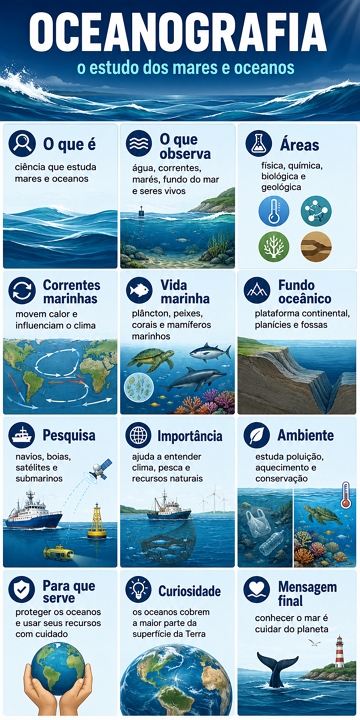 Infogr&aacute;fico sobre Oceanografia