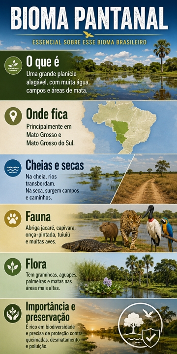 Infogr&aacute;fico sobre o Pantanal