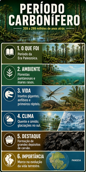 Infogr&aacute;fico sobre o Per&iacute;odo Carbon&iacute;fero