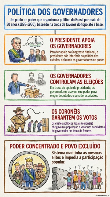 Infogr&aacute;fico sobre a Pol&iacute;tica dos Governadores