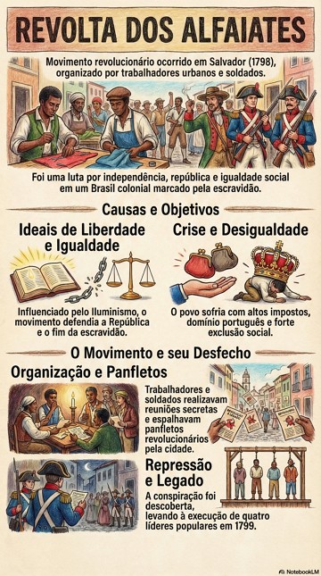 Infogr&aacute;fico sobre a hist&oacute;ria da Revolta dos Alfaiates