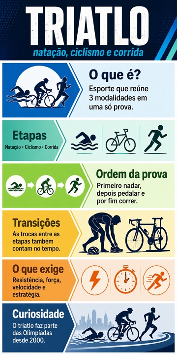 Infogr&aacute;fico com o essencial sobre o Triatlo