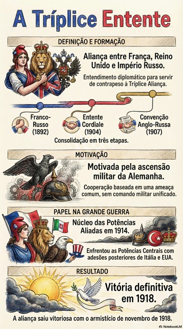 Infogr&aacute;fico sobre a Tr&iacute;plice Entente