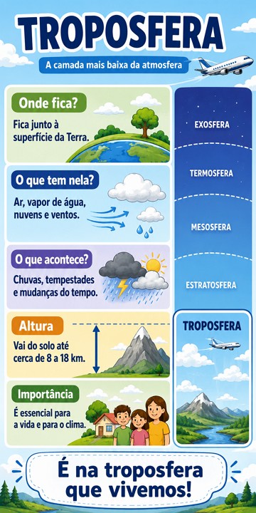 Infogr&aacute;fico sobre a troposfera
