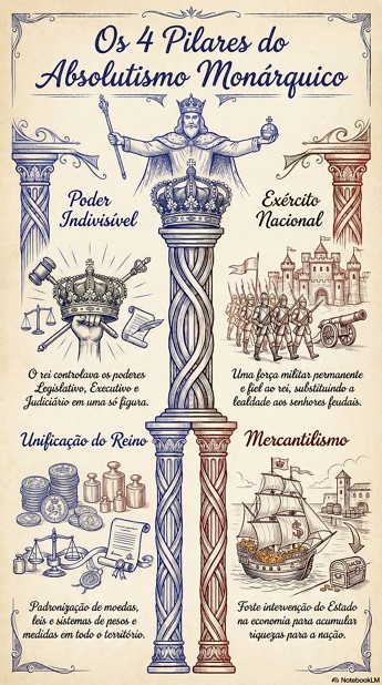 Infogr&aacute;fico sobre o Absolutismo Mon&aacute;rquico