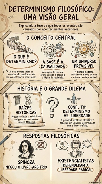 S&iacute;ntese do Determinismo na Filosofia atrav&eacute;s de um infogr&aacute;fico