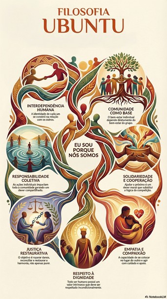 Infogr&aacute;fico com os fundamentos da Filosofia Ubuntu