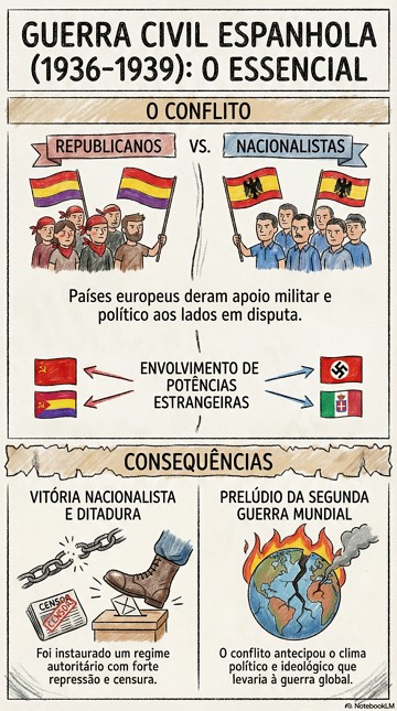 Infogr&aacute;fico sobre a Guerra Civil Espanhola