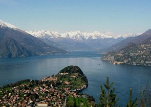 Foto do lago Como da Itália