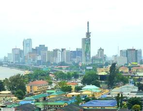 Foto aérea da cidade de Lagos, Nigéria