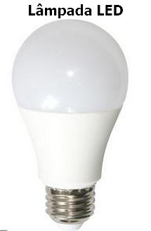 Foto de uma lâmpada LED